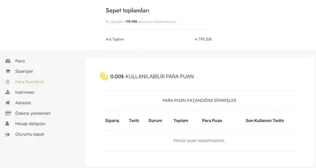 WooCommerce Alışveriş Puan Sistemi – WordPress